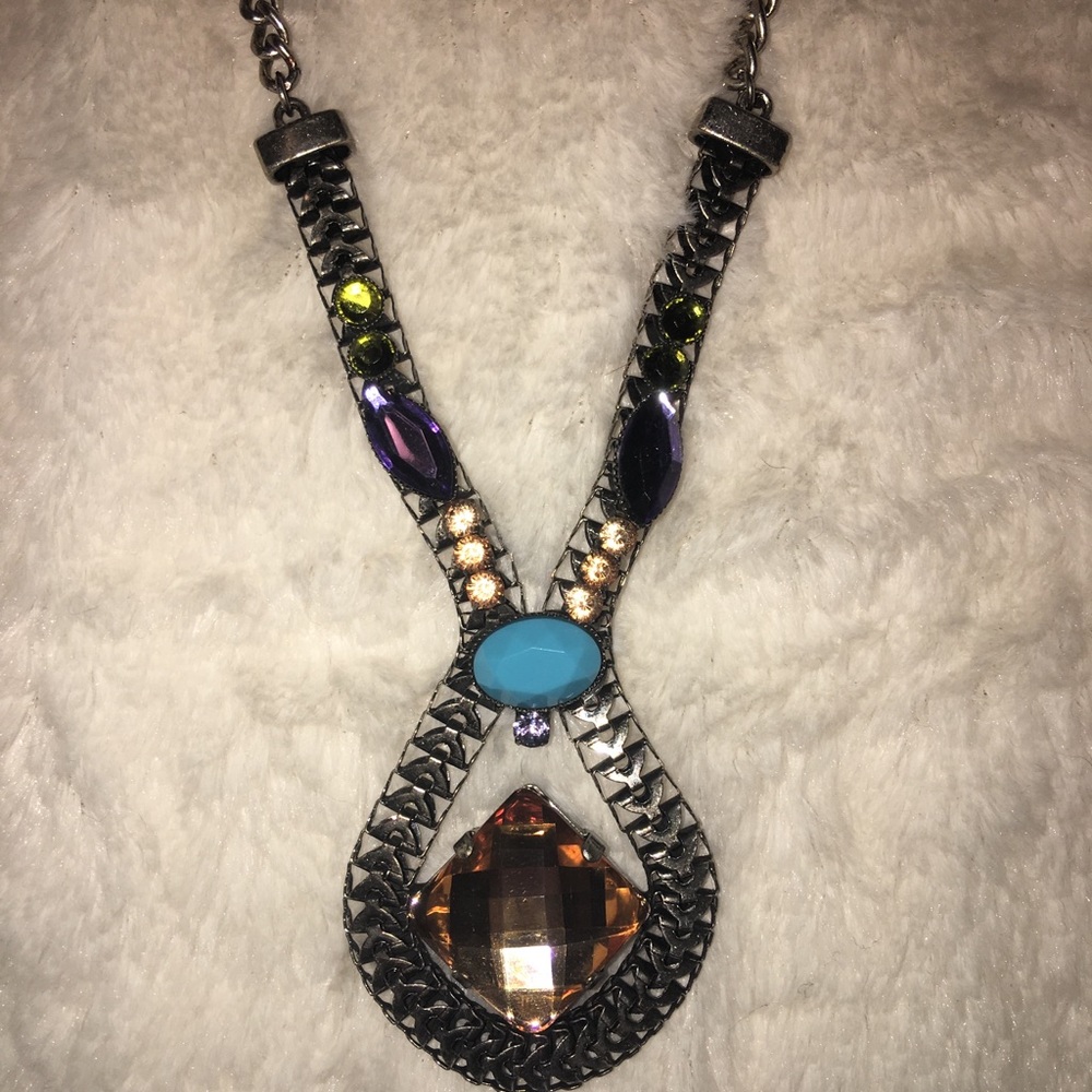 Turquoise centered necklace